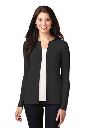 Port Authority Ladies Stretch Button-Front Cardigan