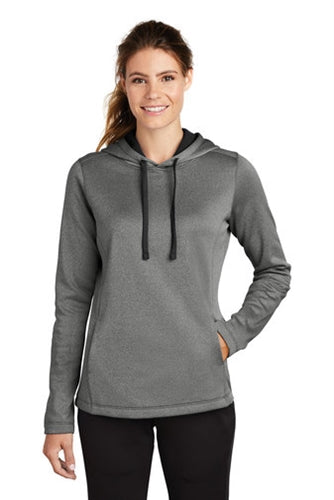 Sport-Tek Ladies Heather Fleece Hooded Pullover