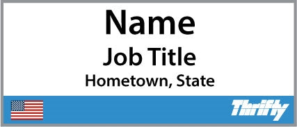 Thrifty Name Badge