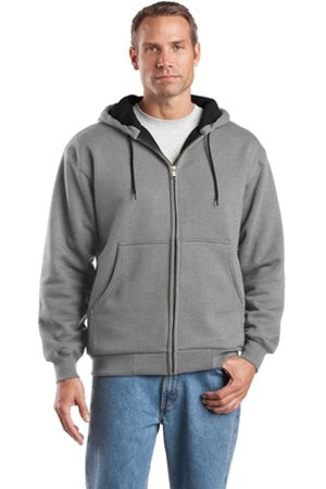 Heavyweight Full-Zip Hooded Sweatshirt with Thermal Lining