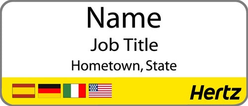 Hertz Name Badge