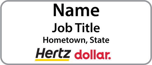 Hertz/Dollar Name Badge