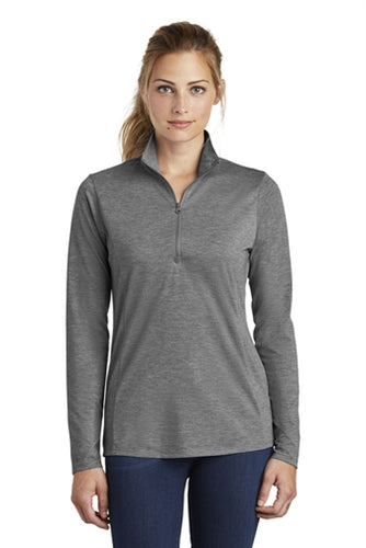 Sport-Tek Ladies Tri-Blend Wicking 1/4-Zip Pullover