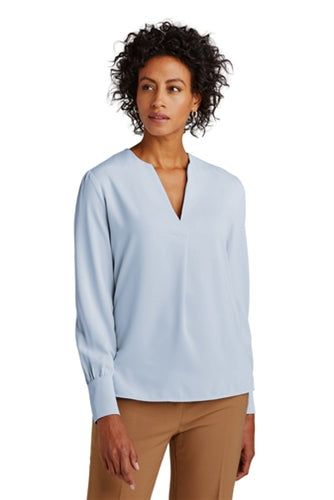 Brooks Brothers Women's Open-Neck Satin Blouse